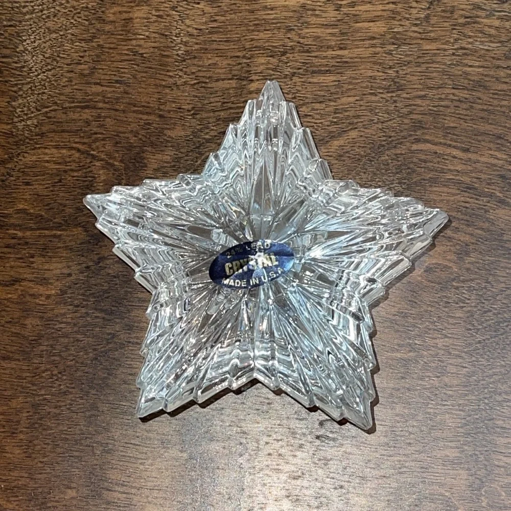 24% Lead Crystal Star Jewelry Holder or/ small items storage